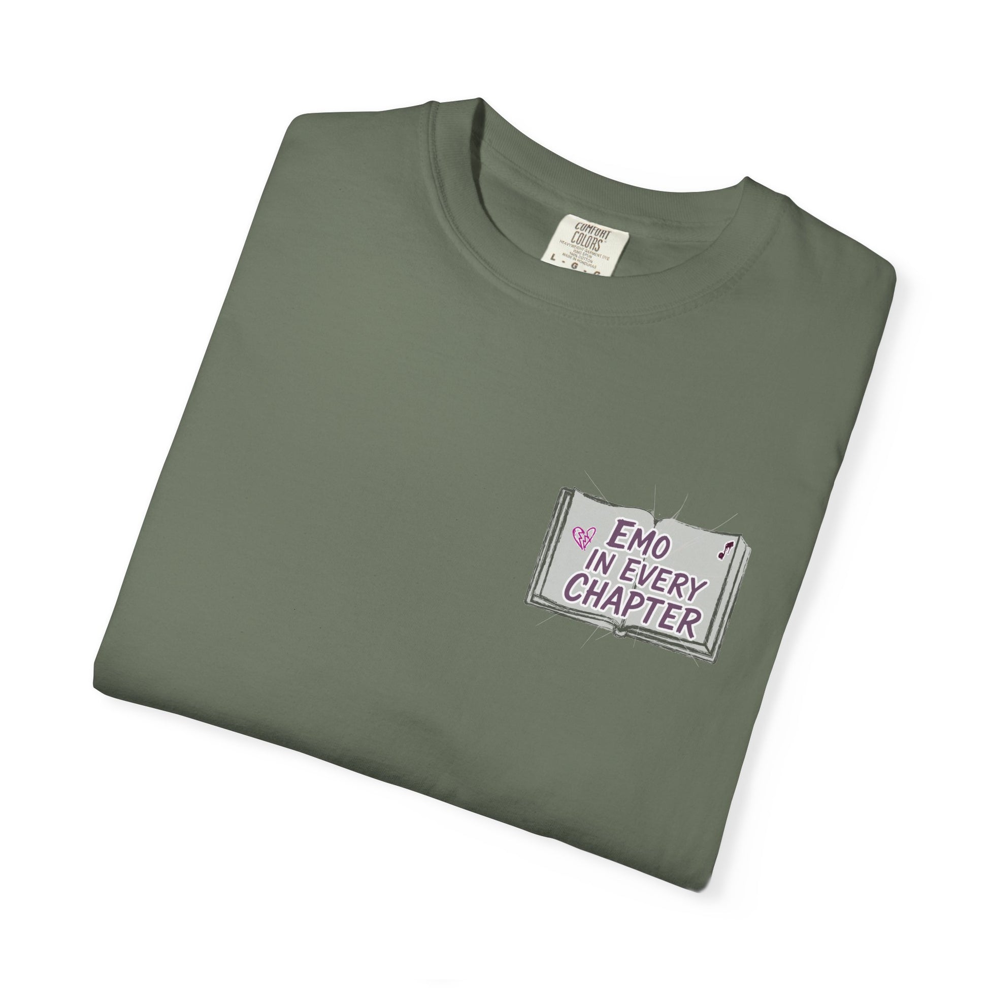 Emo in Every Chapter Shirt-  ELA Teacher Tee, Fluent in Allegories and Angst, English Teacher Shirt, Two-Sided Middle or High School Shirt