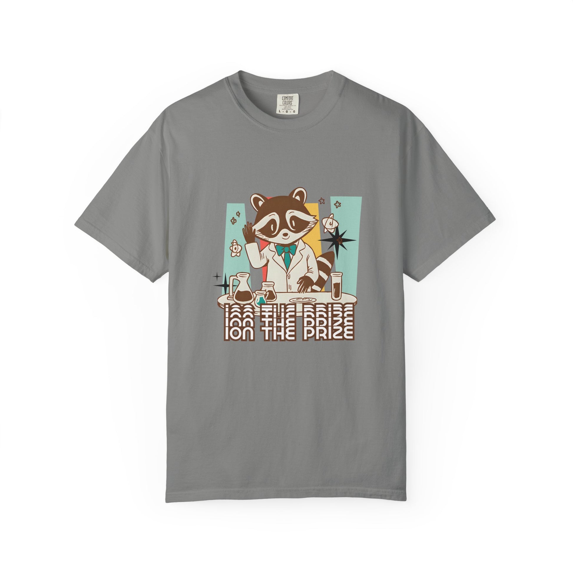 Ion the Prize Shirt | Chemistry Teacher Tee | Science Humor | Vintage Raccoon Scientist