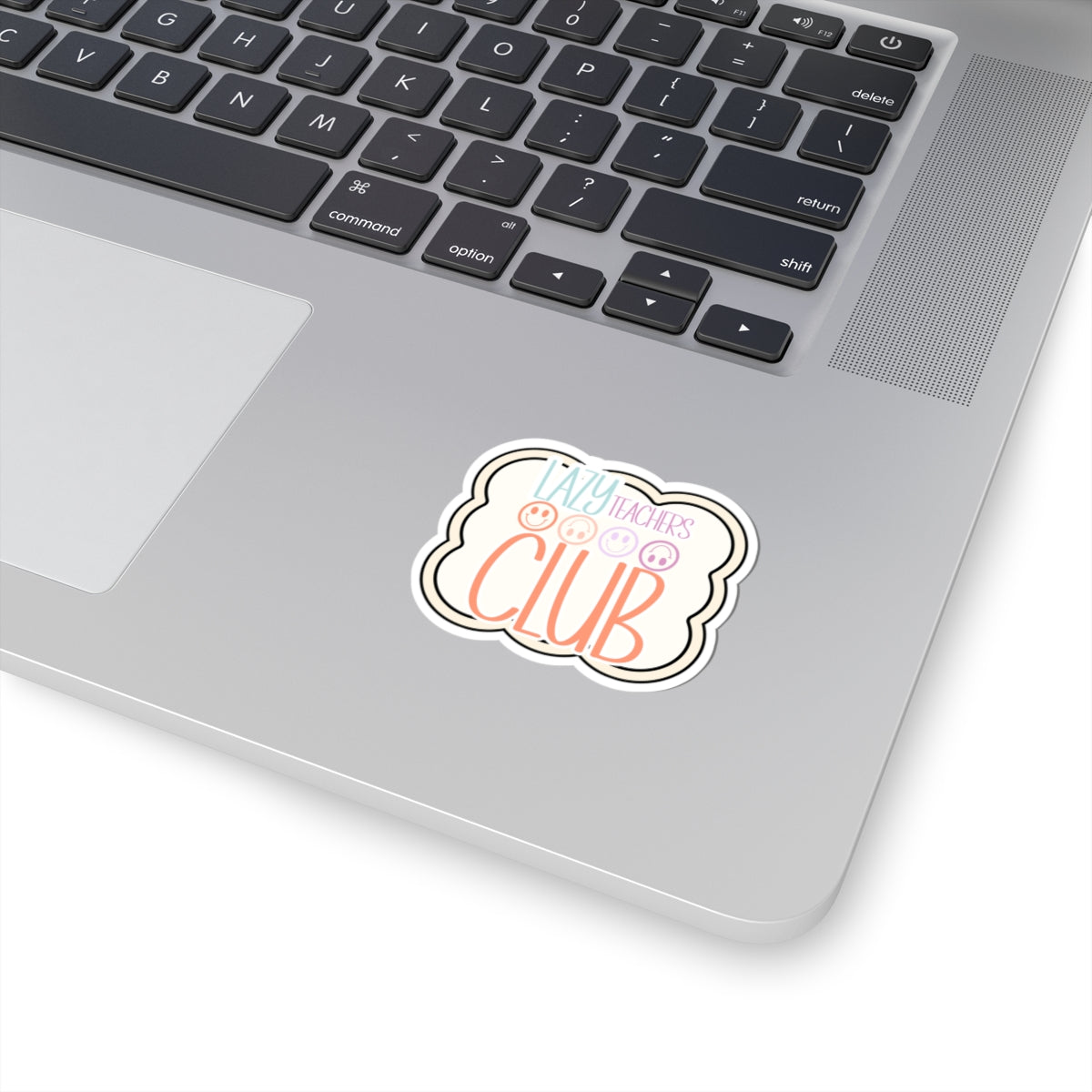 Lazy Teachers Club Sticker — Cute Pastel Teacher Laptop Decal