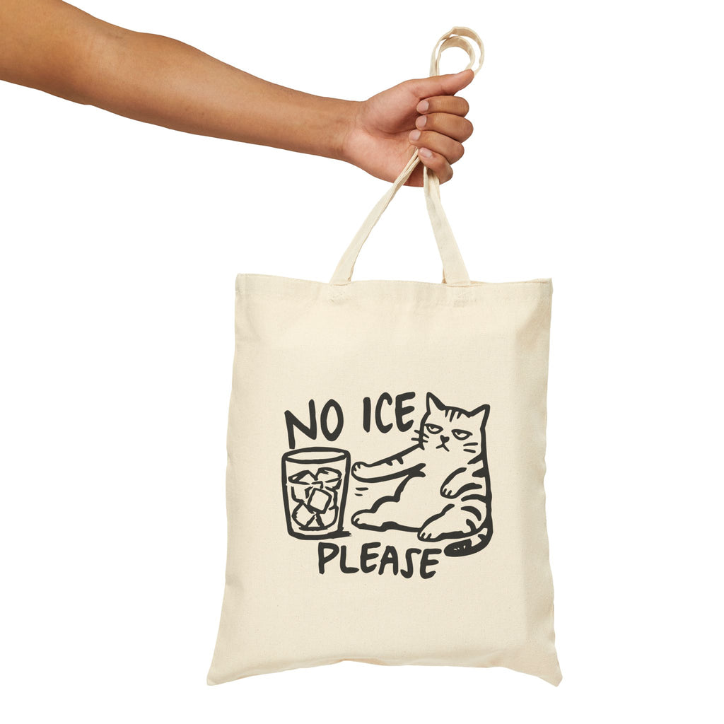 NO ICE PLEASE CAT | Cotton Canvas Tote
