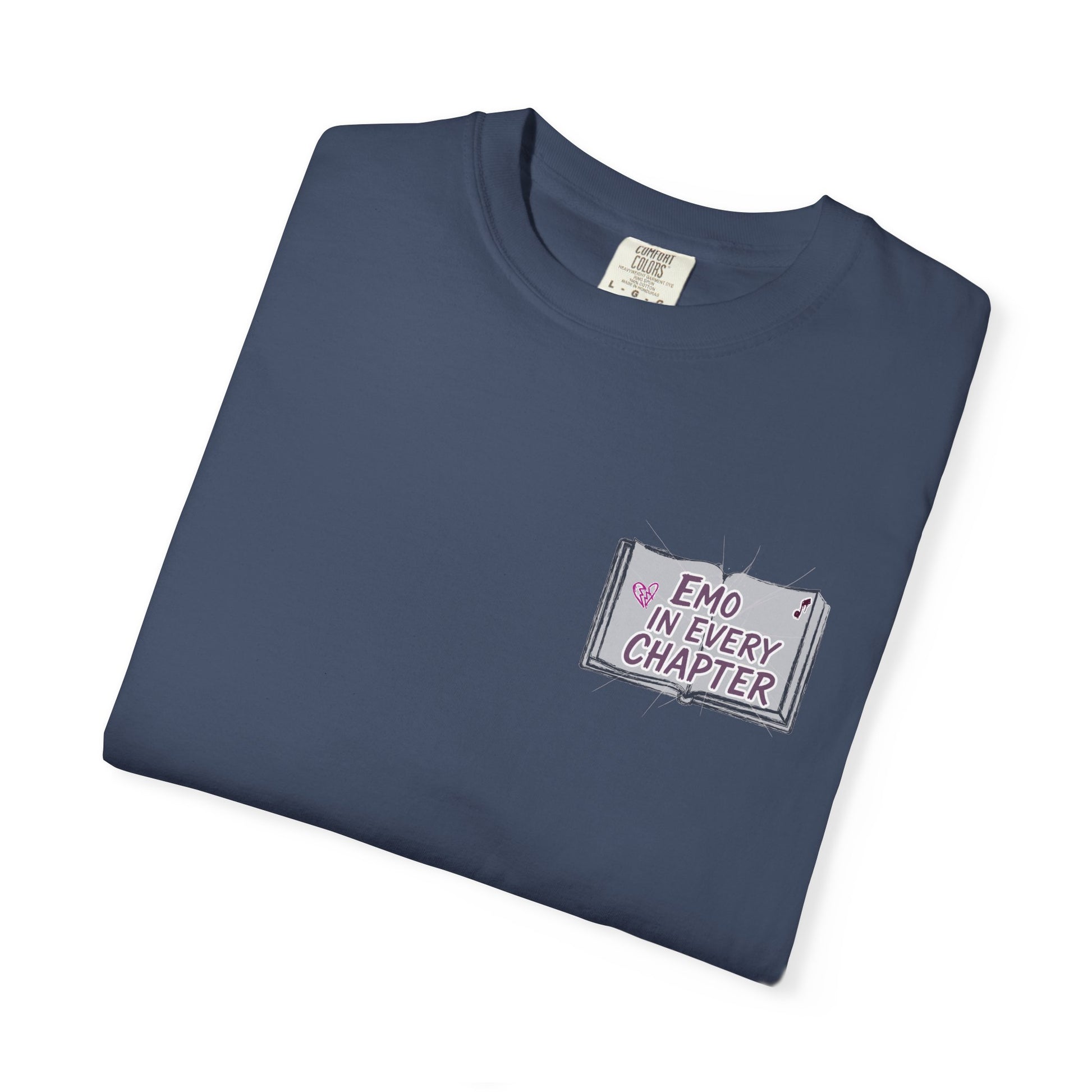 Emo in Every Chapter Shirt-  ELA Teacher Tee, Fluent in Allegories and Angst, English Teacher Shirt, Two-Sided Middle or High School Shirt