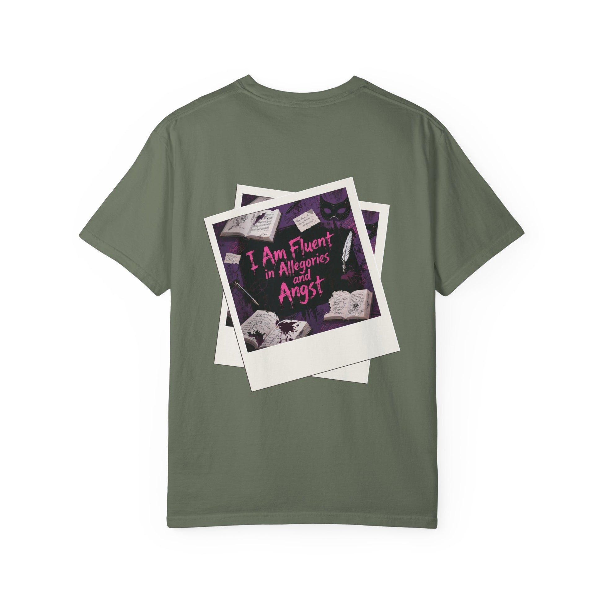 Emo in Every Chapter Shirt-  ELA Teacher Tee, Fluent in Allegories and Angst, English Teacher Shirt, Two-Sided Middle or High School Shirt