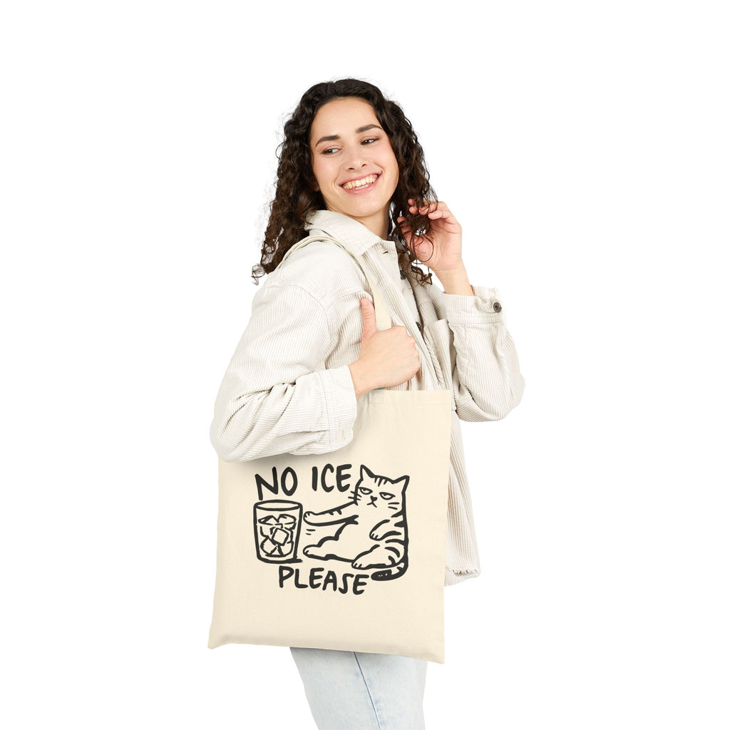 NO ICE PLEASE CAT | Cotton Canvas Tote