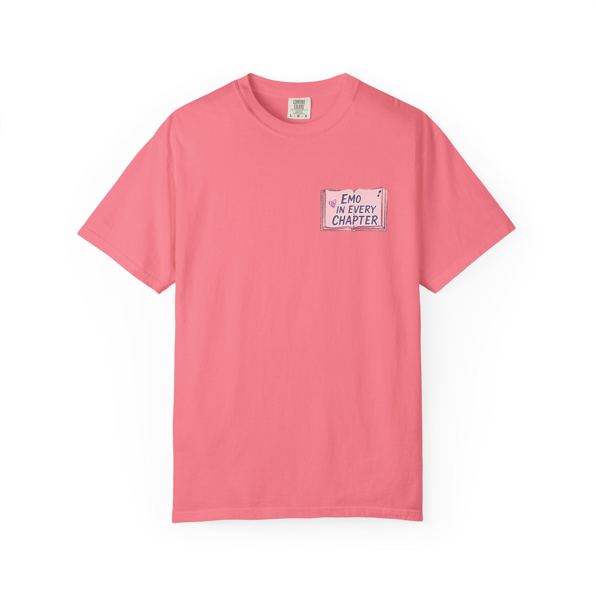 Emo in Every Chapter Shirt-  ELA Teacher Tee, Fluent in Allegories and Angst, English Teacher Shirt, Two-Sided Middle or High School Shirt