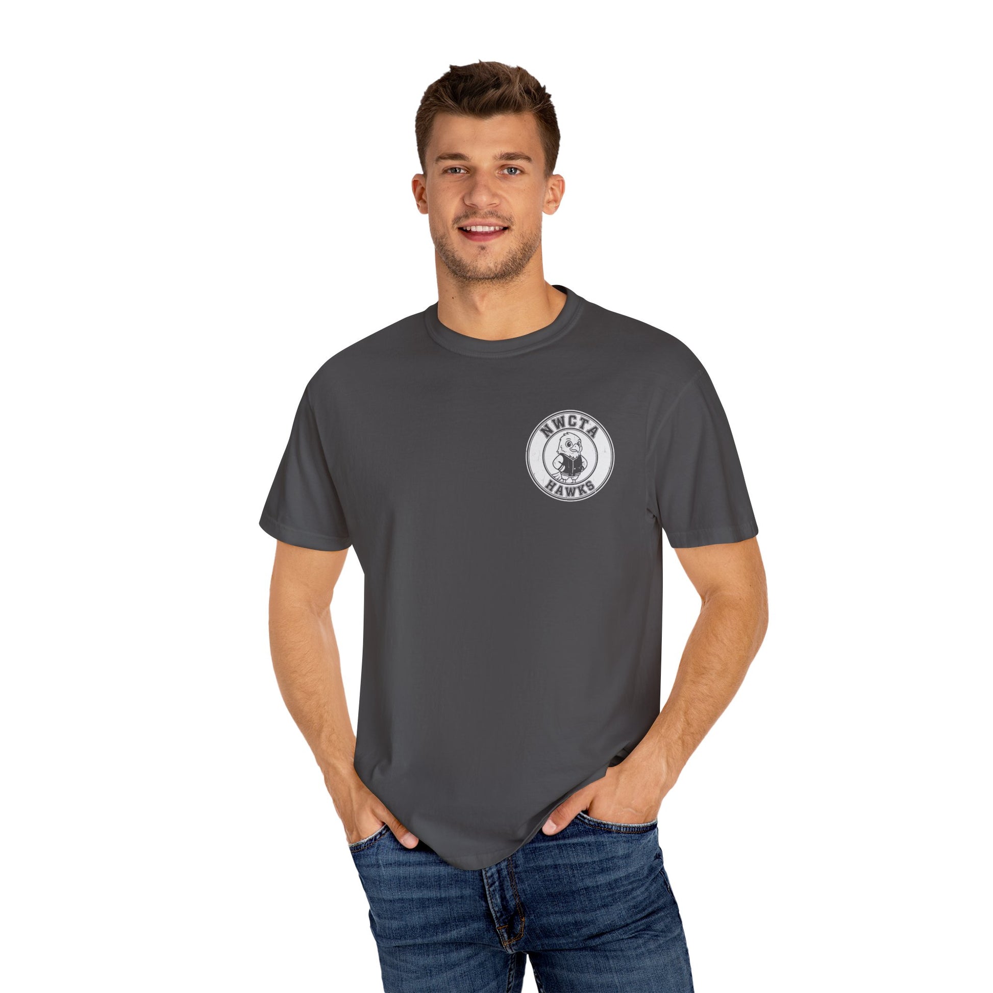 Vintage Style Small White Emblem NWCTA Hawk Tee