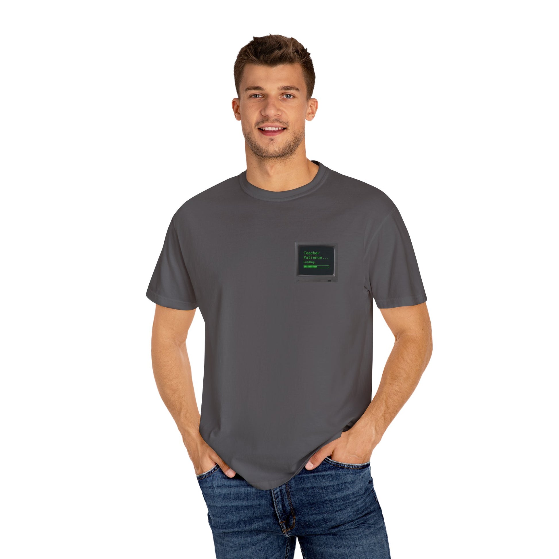 Teacher Patience Loading Shirt -  Retro 80s Computer Style Teacher Tee, Funny Back to School Shirt