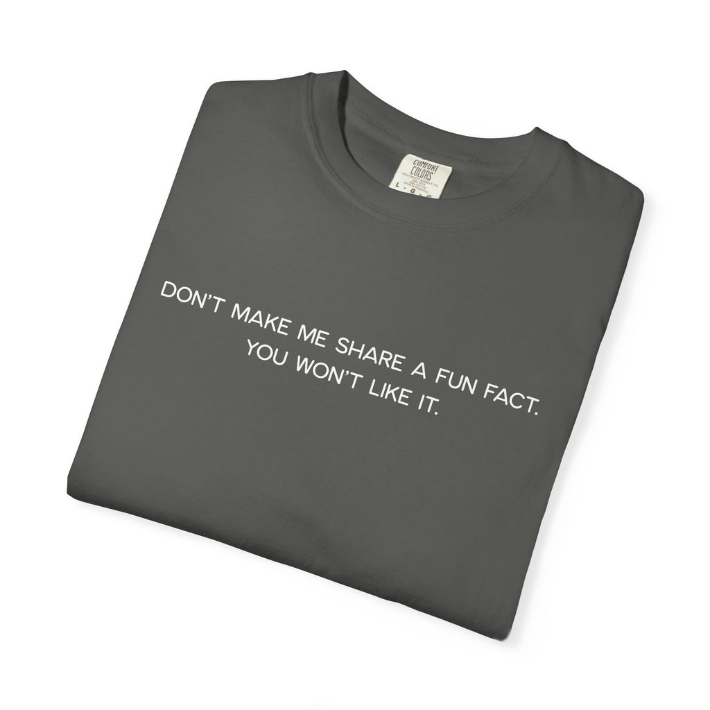 Don't Make Me Share a Fun Fact Shirt - Funny PD Day Teacher Shirt, Anti-Icebreaker Comfort Colors Tee, Staff Meeting Shirt