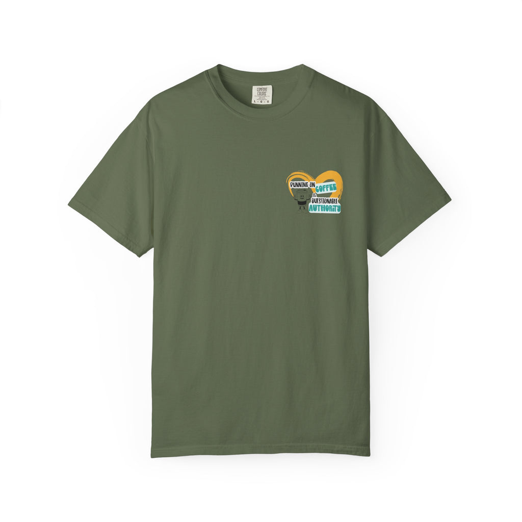 Running on Coffee and Questionable Authority Tee