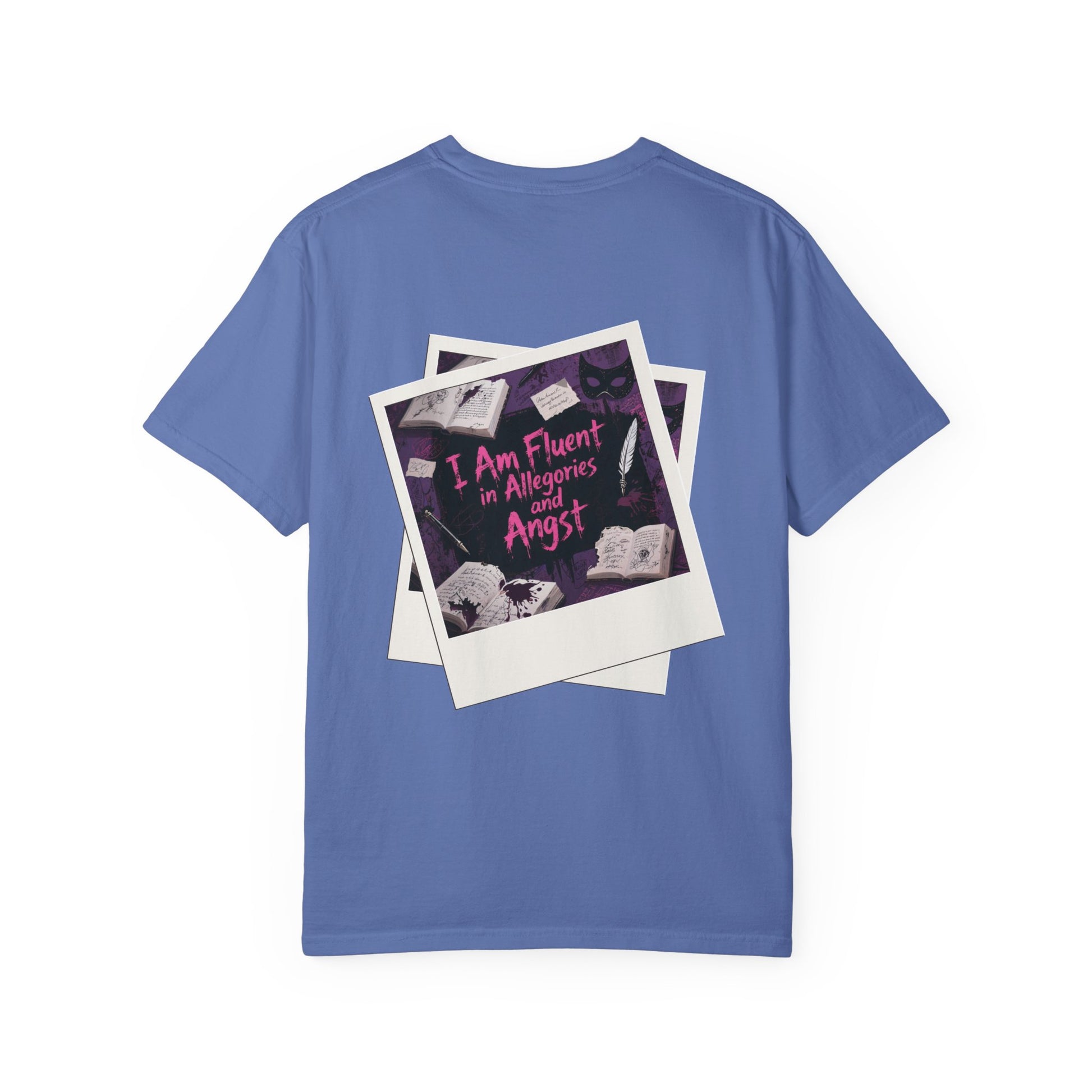 Emo in Every Chapter Shirt-  ELA Teacher Tee, Fluent in Allegories and Angst, English Teacher Shirt, Two-Sided Middle or High School Shirt