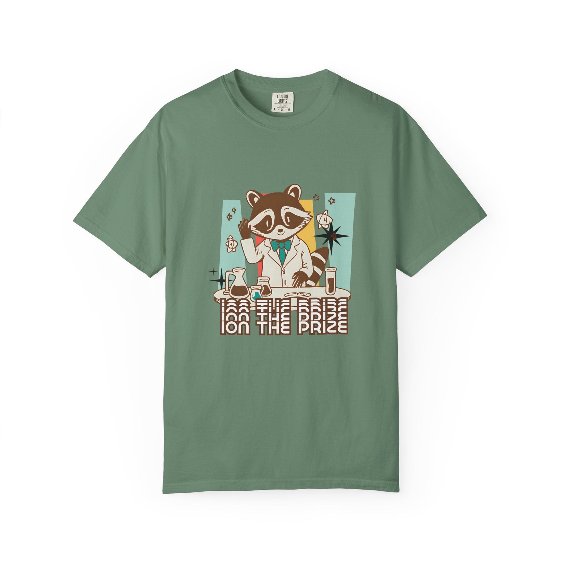 Ion the Prize Shirt | Chemistry Teacher Tee | Science Humor | Vintage Raccoon Scientist
