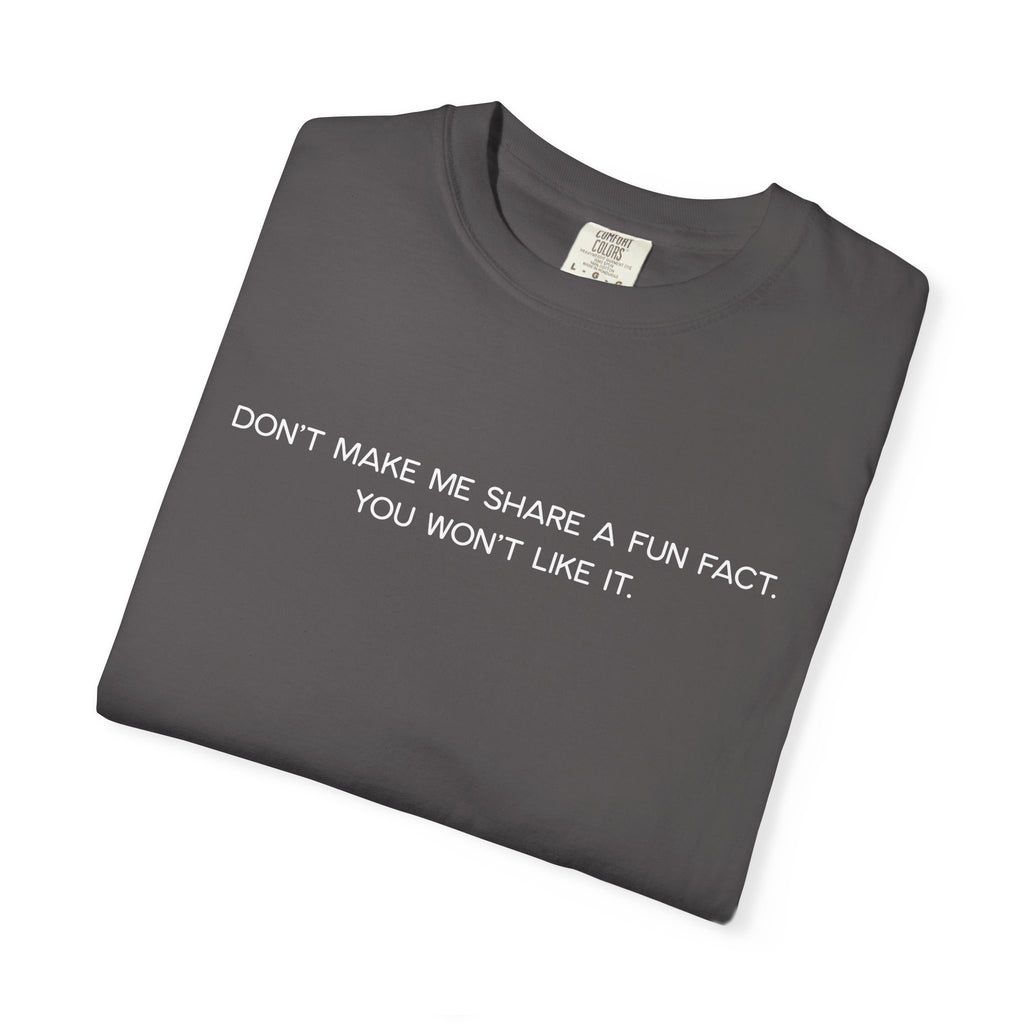 Don't Make Me Share a Fun Fact Shirt - Funny PD Day Teacher Shirt, Anti-Icebreaker Comfort Colors Tee, Staff Meeting Shirt