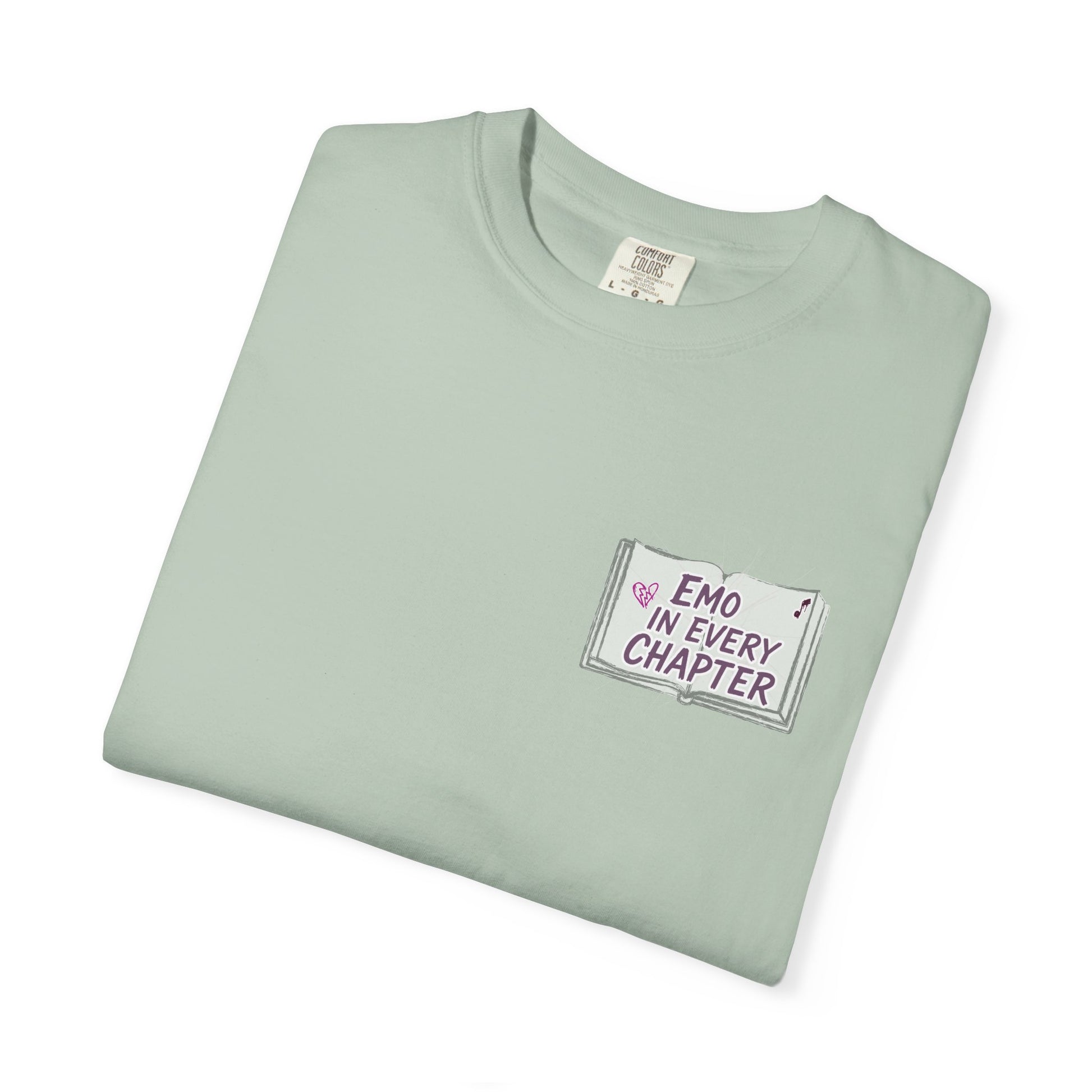 Emo in Every Chapter Shirt-  ELA Teacher Tee, Fluent in Allegories and Angst, English Teacher Shirt, Two-Sided Middle or High School Shirt