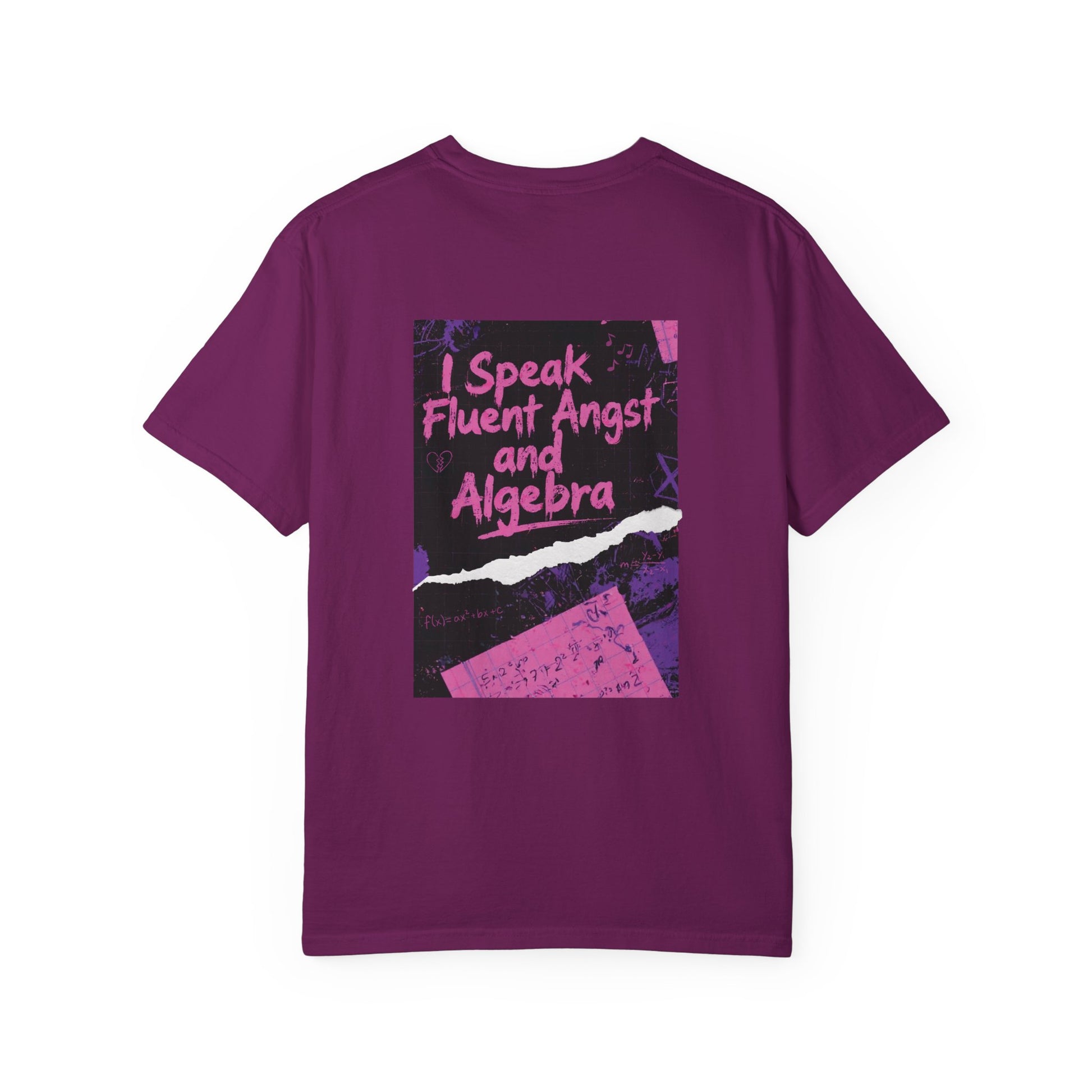 Math Is My Mixtape Shirt - Emo Math Teacher Shirt, I Speak Fluent Angst and Algebra Tee, Two-Sided Teacher Shirt
