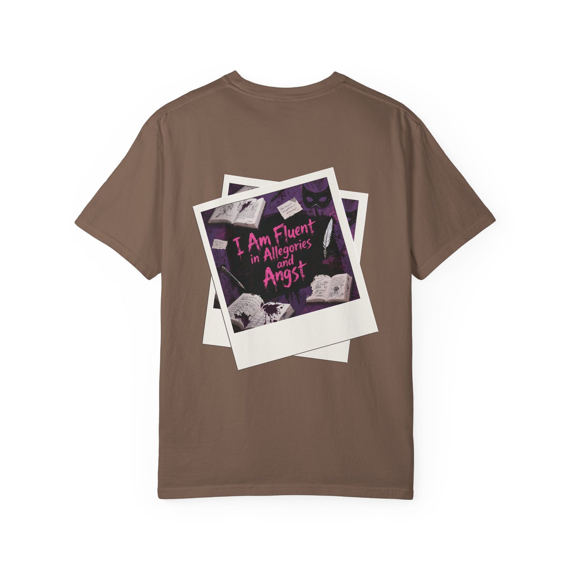 Emo in Every Chapter Shirt-  ELA Teacher Tee, Fluent in Allegories and Angst, English Teacher Shirt, Two-Sided Middle or High School Shirt