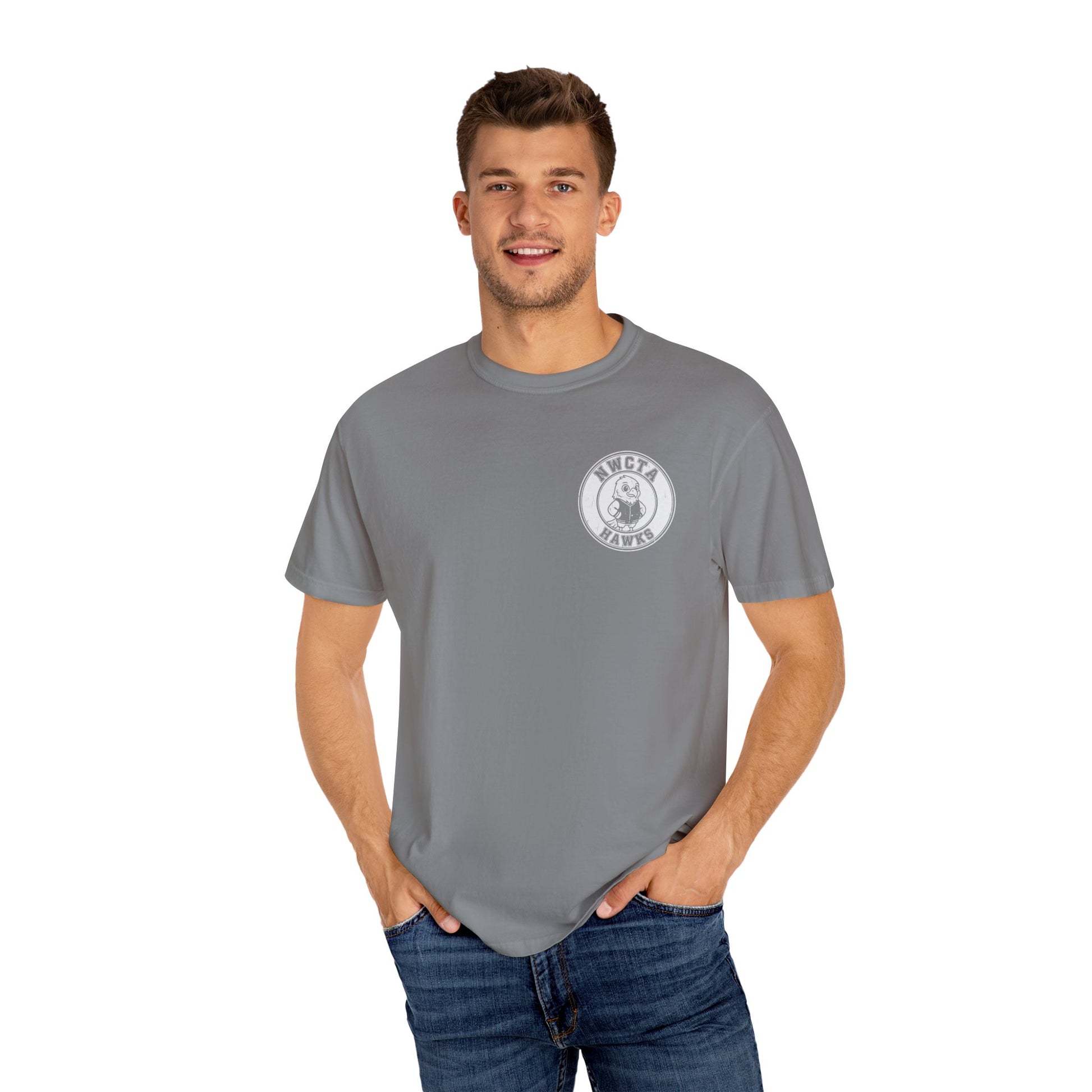 Vintage Style Small White Emblem NWCTA Hawk Tee