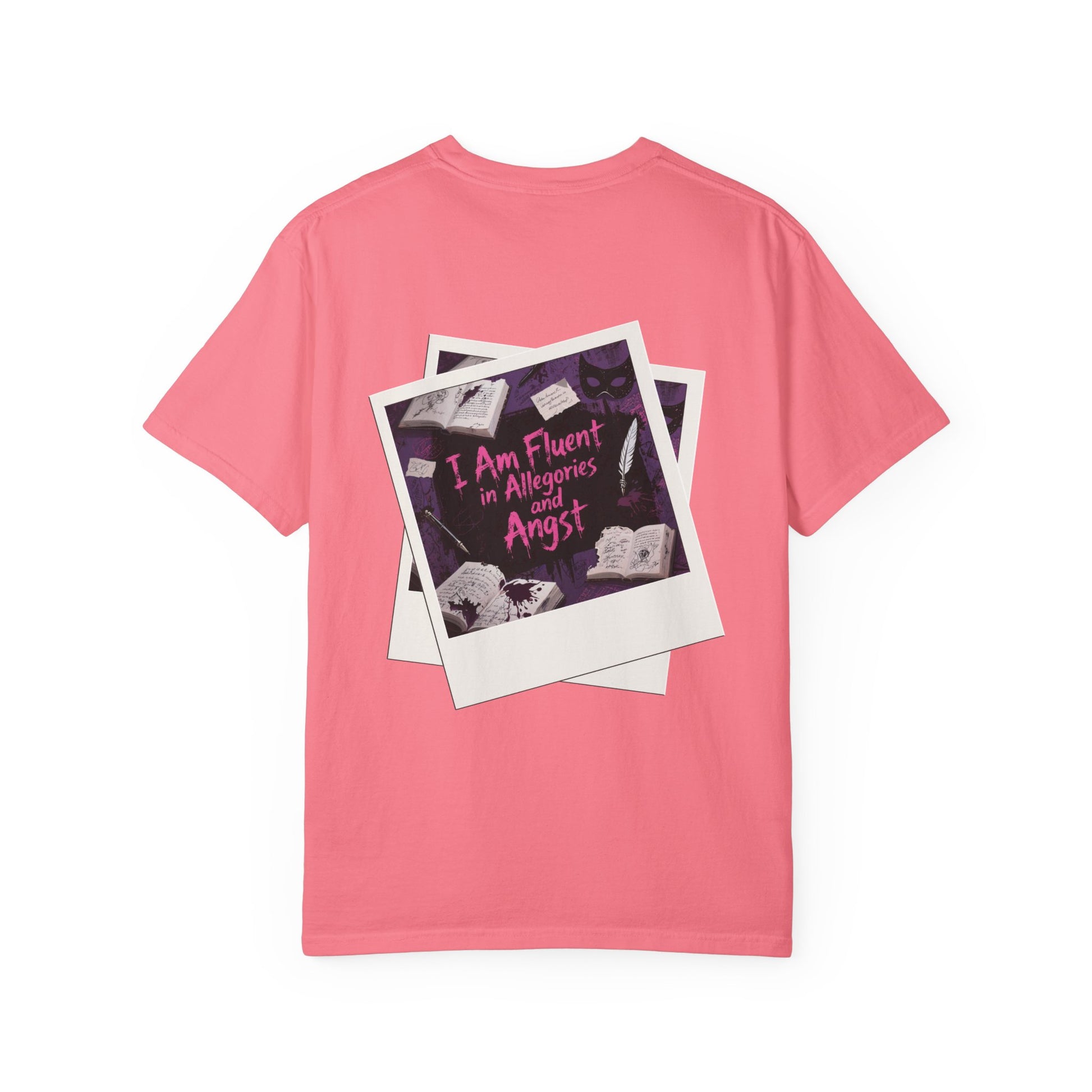 Emo in Every Chapter Shirt-  ELA Teacher Tee, Fluent in Allegories and Angst, English Teacher Shirt, Two-Sided Middle or High School Shirt