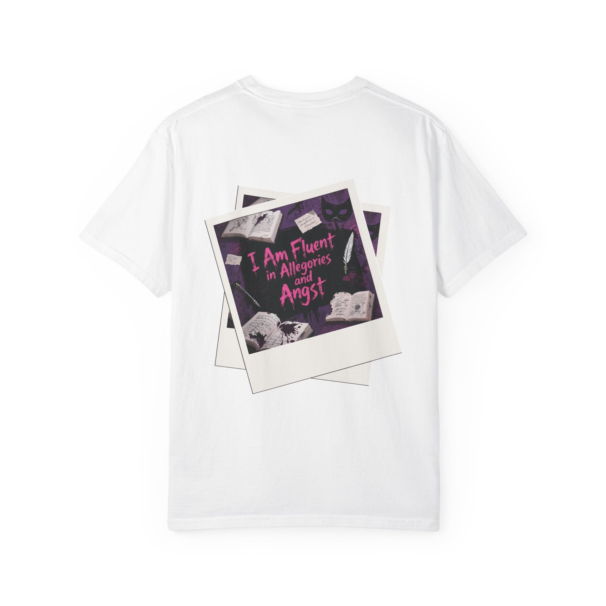 Emo in Every Chapter Shirt-  ELA Teacher Tee, Fluent in Allegories and Angst, English Teacher Shirt, Two-Sided Middle or High School Shirt