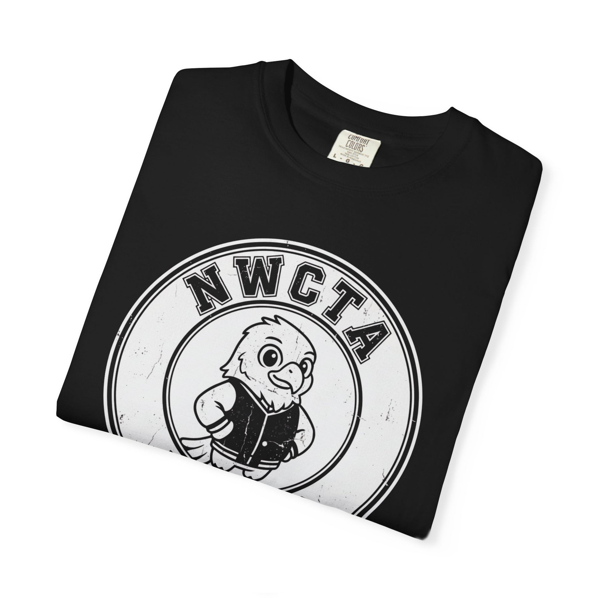 Vintage Style Large White Emblem NWCTA Hawk Tee – Comfort Colors