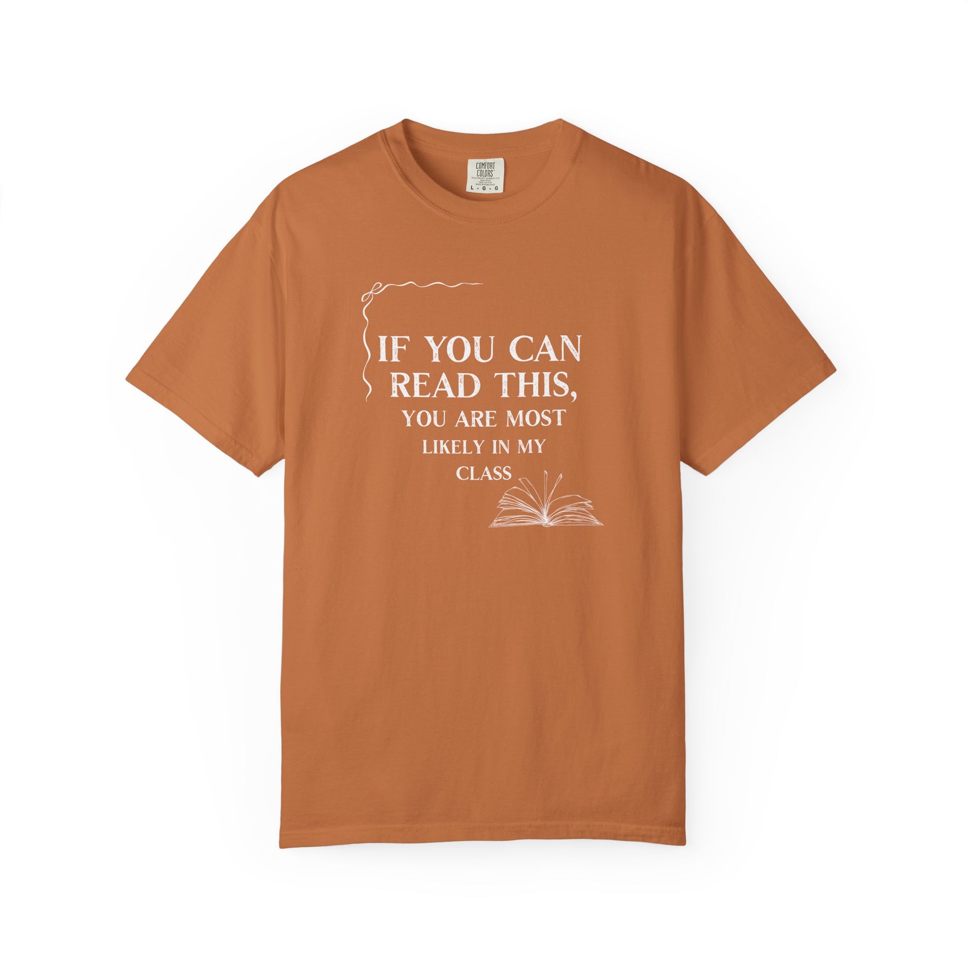 If You Can Read This You're Most Likely in My Class Shirt - Minimalist Teacher Tee, Funny Elementary Teacher Shirt
