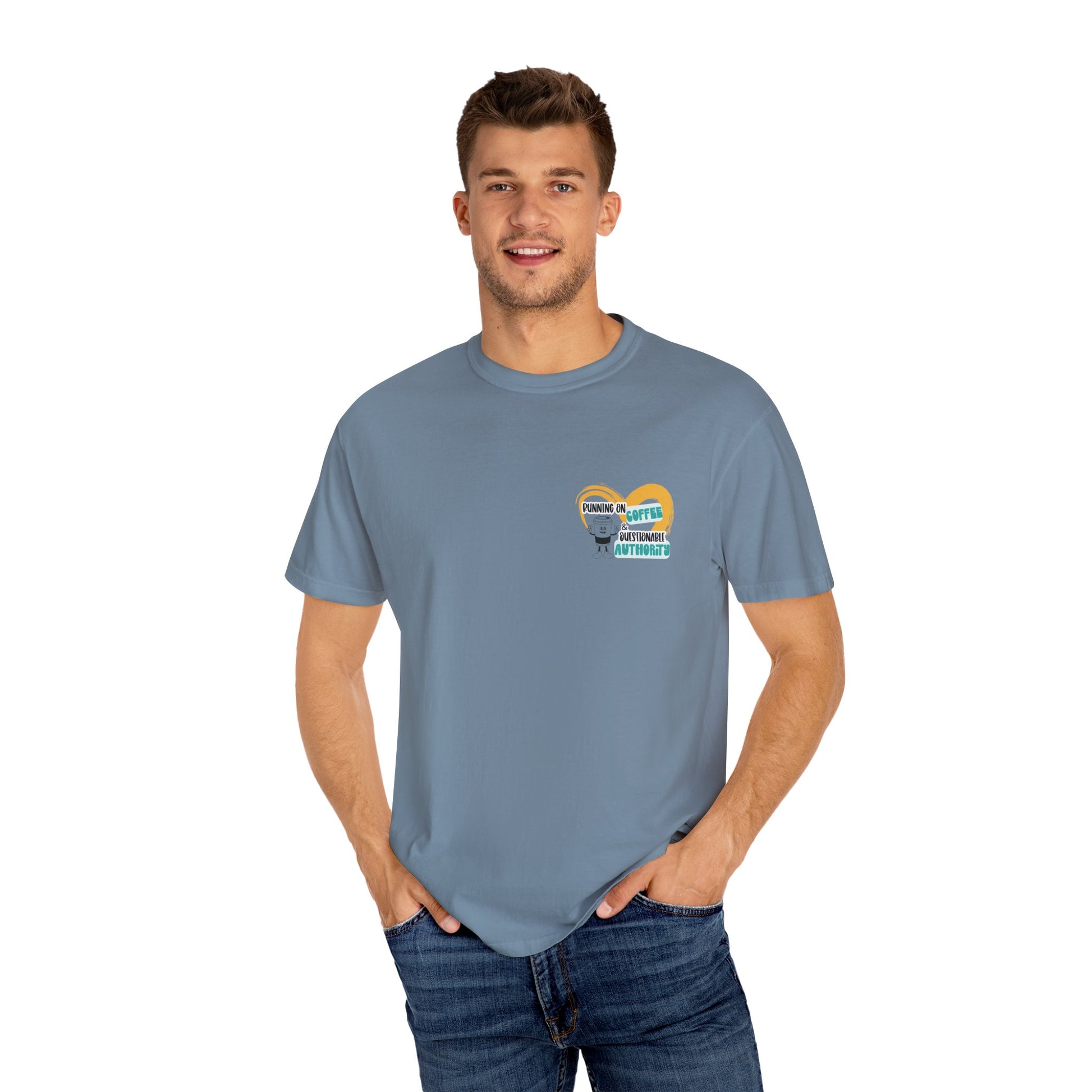 Running on Coffee and Questionable Authority Tee