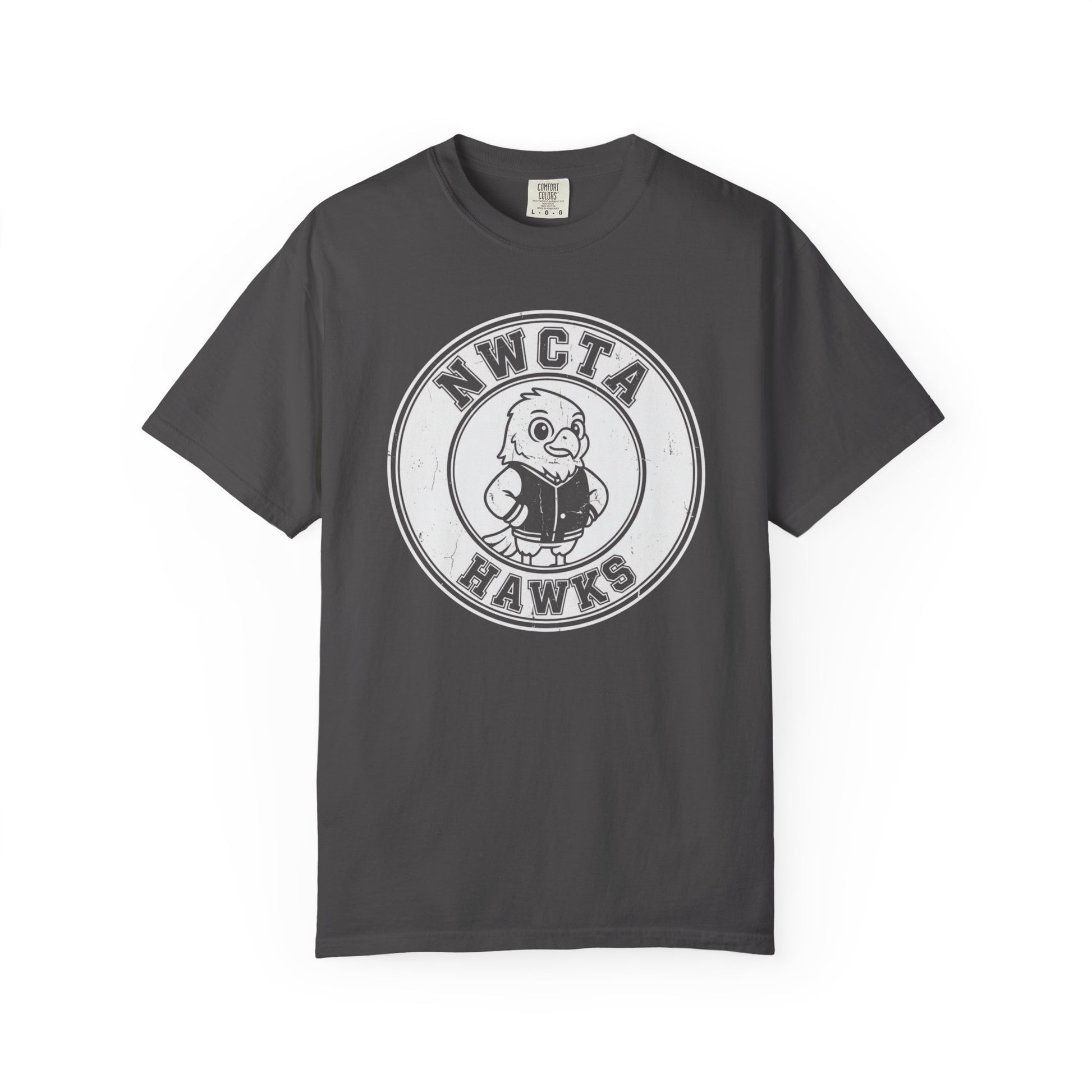 Vintage Style Large White Emblem NWCTA Hawk Tee – Comfort Colors