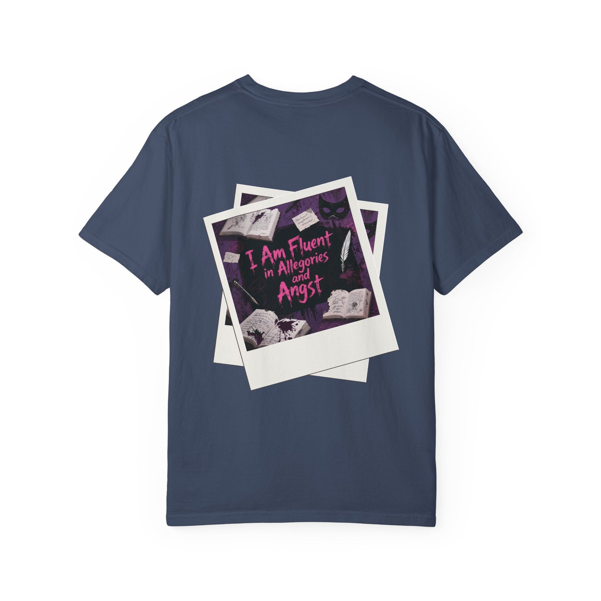 Emo in Every Chapter Shirt-  ELA Teacher Tee, Fluent in Allegories and Angst, English Teacher Shirt, Two-Sided Middle or High School Shirt