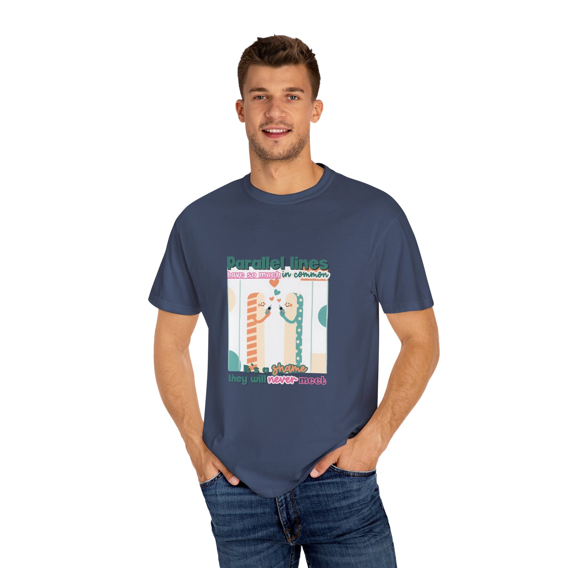 Parallel Lines Geometry Pun Tee