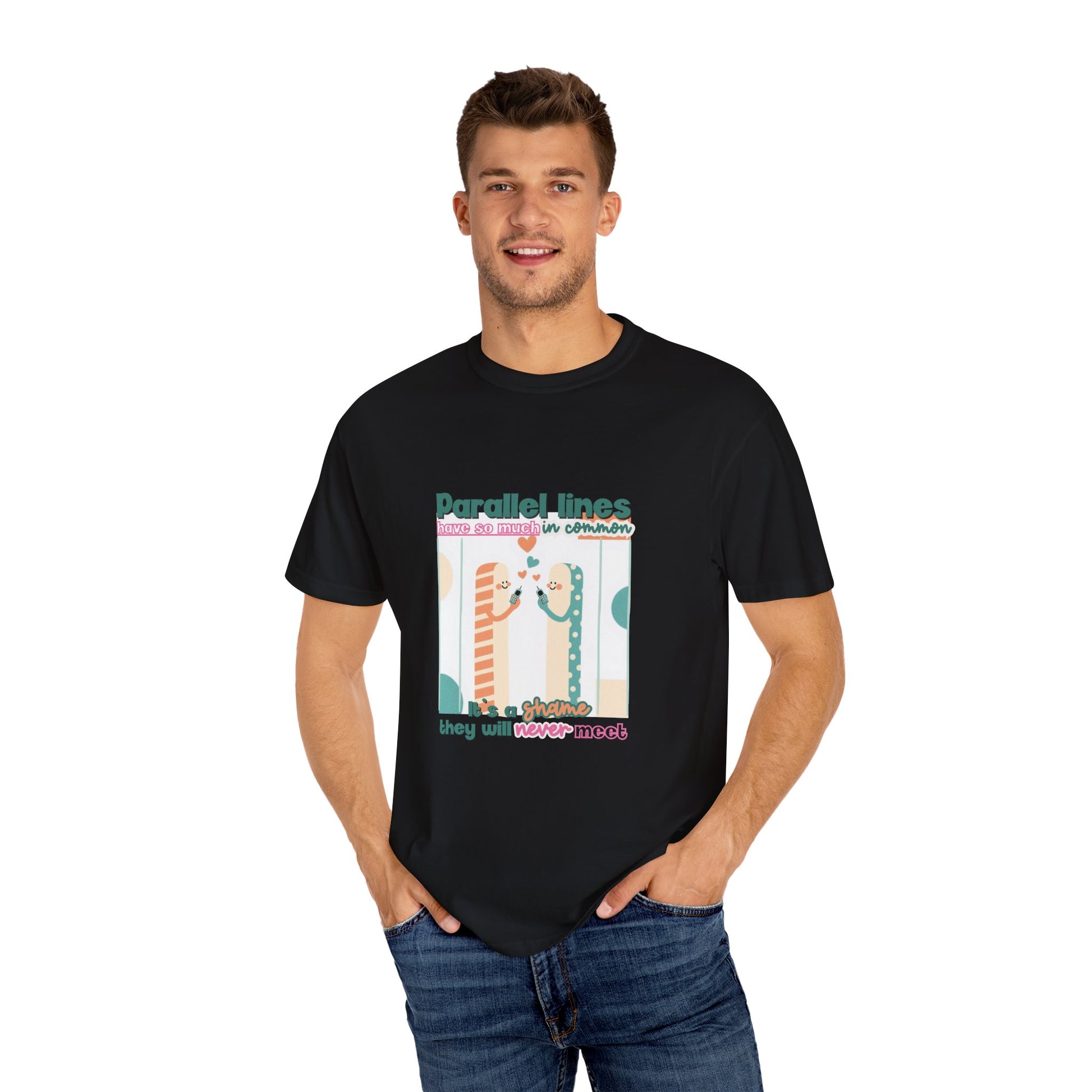 Parallel Lines Geometry Pun Tee